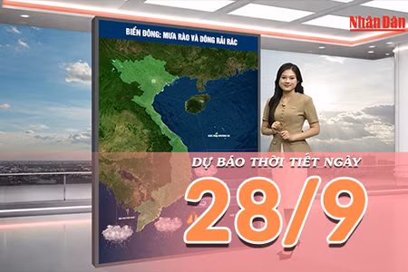 [Video] Dự báo thời tiết ngày 28/9/2026: Bắc Bộ nắng ráo, Trung Bộ và Nam Bộ mưa dông về chiều tối 