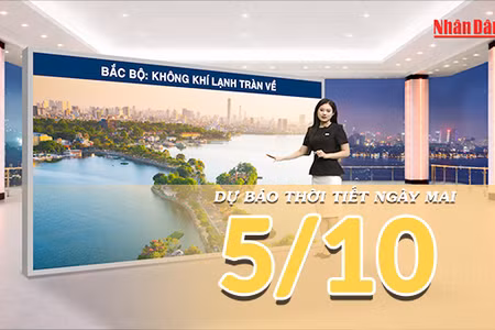 [Video] Dự báo thời tiết đêm nay và ngày mai 5/10/2026: Bắc Bộ đón không khí lạnh, Trung Bộ mưa lớn 