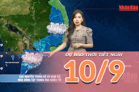 [Video] Dự báo thời tiết ngày 10/9/2026: Bắc Bộ chuyển mát, Trung Bộ mưa dông 