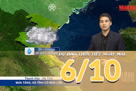 [Video] Dự báo thời tiết đêm nay và ngày mai 6/10/2026: Bắc Bộ trời lạnh, có nơi chuyển rét, Trung Bộ mưa lớn diện rộng 