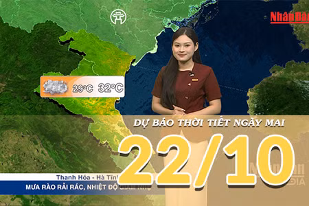 [Video] Dự báo thời tiết đêm nay và ngày mai 22/10/2026: Không khí lạnh tăng cường, Bắc Bộ và Trung Bộ có mưa 