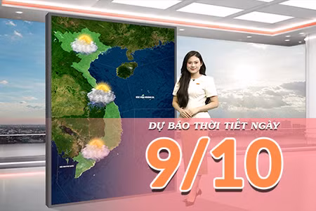 [Video] Dự báo thời tiết ngày 9/10/2026: Trung Bộ mưa lớn kéo dài, Bắc Bộ chiều tối có mưa dông 
