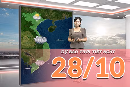 [Video] Dự báo thời tiết ngày 28/10/2026: Trung Bộ tiếp tục mưa lớn, Bắc Bộ trời nắng 