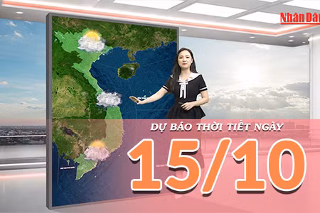 [Video] Dự báo thời tiết ngày 15/10/2026: Thời tiết Bắc Bộ thuận lợi, mưa dông còn xuất hiện ở phía Nam 