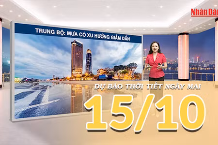 [Video] Dự báo thời tiết đêm nay và ngày mai 15/10/2026: Bắc Bộ nắng ráo, miền Trung mưa giảm dần