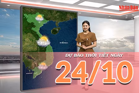 [Video] Dự báo thời tiết ngày 24/10/2026: Bắc Bộ và Trung Bộ trời nắng, miền Tây Nam Bộ còn mưa dông 