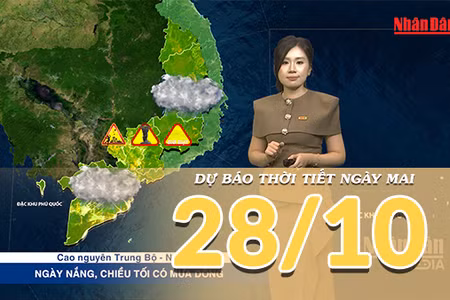 [Video] Dự báo thời tiết đêm nay và ngày mai 28/10/2026: Mưa lớn bao trùm nhiều nơi ở Trung Bộ, 