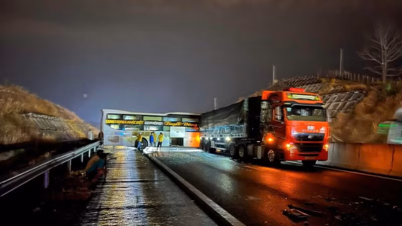 Hiện trường vụ tai nạn.