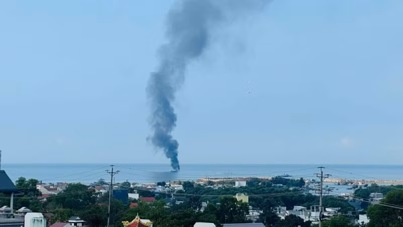 Hiện trường vụ cháy.