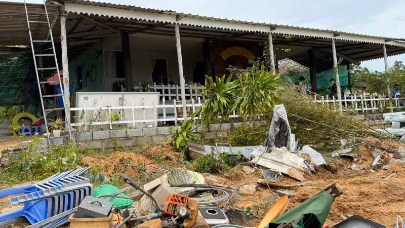 Khu đất bị lấn chiếm.