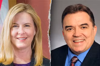 Bà Melissa Hortman và ông John Hoffman. (Ảnh: FOX 9) 