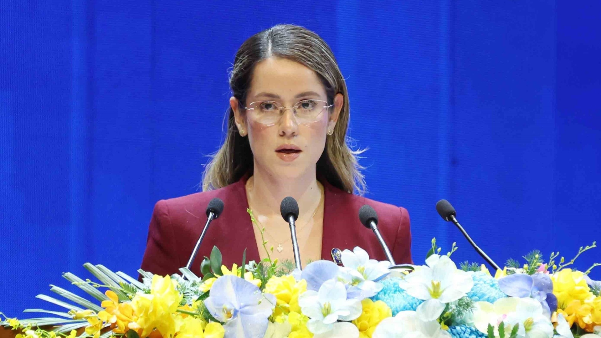 Đại diện Cộng hòa Nicaragua phát biểu tại phiên thảo luận toàn thể thứ hai. (Ảnh: TTXVN) cong-uoc-ha-noi-phien-thao-luan-toan-the-thu-hai-1-603.jpg