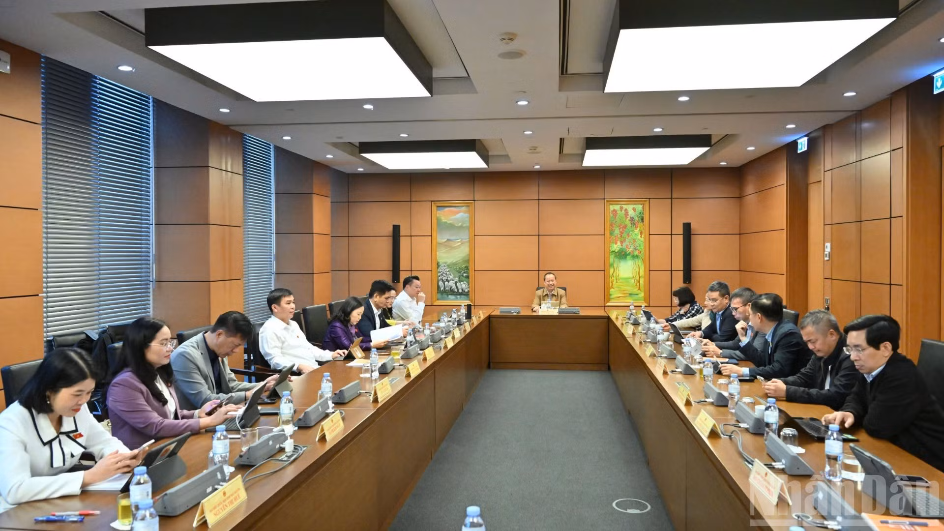 Quang cảnh phiên thảo luận tại tổ của Quốc hội, chiều 3/11/2025. (Ảnh: DUY LINH)