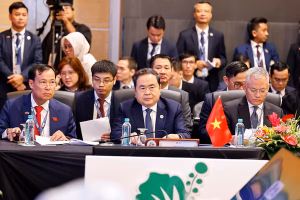 Chủ tịch Quốc hội Trần Thanh Mẫn dự Phiên họp Ban điều hành AIPA. (Ảnh: Doãn Tấn/ TTXVN)