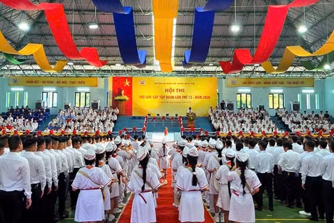Quang cảnh khai mạc Hội thi thợ giỏi cấp Tập đoàn lần thứ 13 - năm 2026.