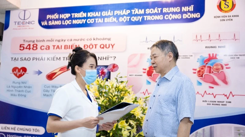 Bắc Ninh triển khai chương trình tầm soát rung nhĩ và đột quỵ trong cộng đồng