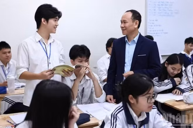 Trong giờ học tại Trường trung học phổ thông Việt Đức (Hà Nội). (Ảnh minh họa: ĐẠI THẮNG)
