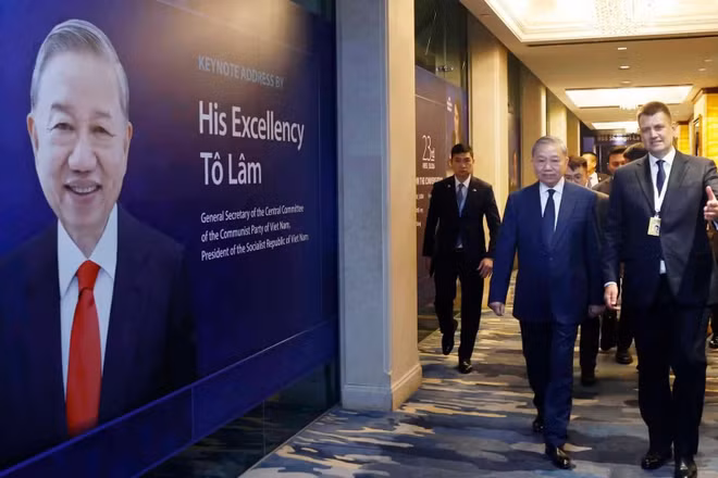 Tổng Bí thư, Chủ tịch nước Tô Lâm đến dự Đối thoại Shangri-La lần thứ 23. (Ảnh: TTXVN)