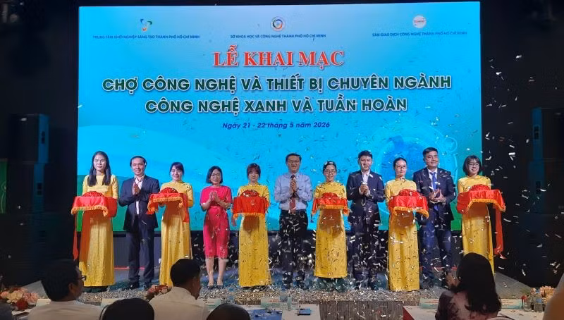 Nghi thức khai mạc Techmart 2026.