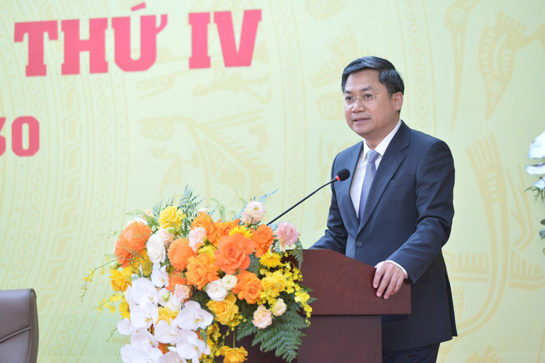 Đồng chí Hà Minh Hải, Ủy viên Ban Thường vụ, Trưởng Ban Tổ chức Thành ủy Hà Nội phát biểu chỉ đạo tại đại hội. (Ảnh: EVNHANOI) z6832920037782-35bf9926e8122a1431a8179e893df3bd.jpg
