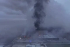 Hiện trường vụ cháy nổ nhà máy Violanta. (Nguồn: ILKHA)