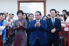 Thủ tướng Chính phủ Phạm Minh Chính đến dự Đại hội đại biểu Đảng bộ Thông tấn xã Việt Nam lần thứ 27, nhiệm kỳ 2025-2030. (Ảnh: Dương Giang/TTXVN)