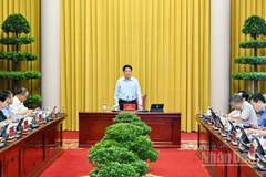Chủ tịch nước làm việc với Văn phòng Chủ tịch nước về nhiệm vụ trọng tâm tháng 10/2025. (Ảnh: THỦY NGUYÊN)