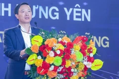 Thiếu tướng Nguyễn Ngọc Cương, Phó Chủ tịch Hiệp hội Dữ liệu Quốc gia (NDA) phát biểu tại Diễn đàn Khoa học Công nghệ “Đổi mới sáng tạo và Chuyển đổi số tỉnh Hưng Yên 2025”.