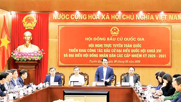 Lãnh đạo Tỉnh ủy Tuyên Quang quán triệt quan điểm chỉ đạo của Trung ương về cuộc bầu cử tại điểm cầu tỉnh Tuyên Quang.