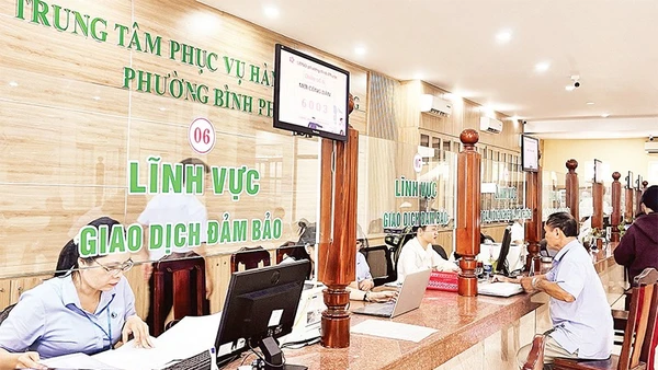 Trung tâm Phục vụ hành chính công phường Bình Phước được đầu tư đồng bộ phục vụ nhân dân.