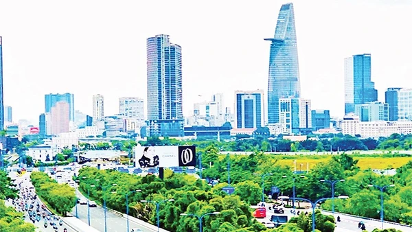 Một góc Thành phố Hồ Chí Minh năng động và phát triển.