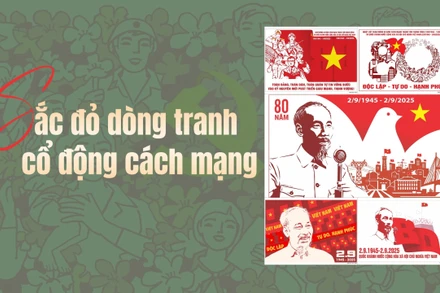 Sắc đỏ dòng tranh cổ động cách mạng