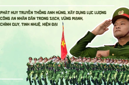 Lực lượng Công an nhân dân Việt Nam không ngừng phát triển, trưởng thành, là “lá chắn”, “thanh bảo kiếm” bảo vệ, vững bước theo Đảng, đồng hành cùng đất nước, phục vụ nhân dân, góp phần làm nên những thắng lợi vẻ vang của dân tộc.