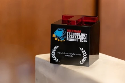 Vinamilk là doanh nghiệp sữa duy nhất của Đông Nam Á được vinh danh tại hạng mục Chuyển đổi số-Sản xuất thực phẩm tại ATEA 2025. (Ảnh: BTC)