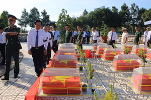  110 bộ hài cốt liệt sĩ quân tình nguyện Việt Nam hy sinh trong các thời kỳ chiến tranh ở Campuchia được tìm thấy trong mùa khô 2019 - 2020.