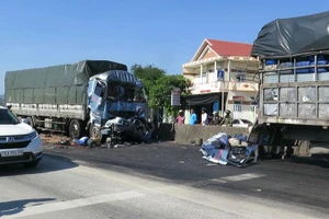 Hiện trường vụ tai nạn.