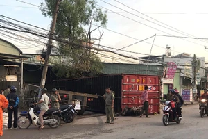 Hiện trường vụ tai nạn.