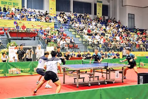 Các trận đấu tại Giải vô địch bóng bàn toàn quốc Báo Nhân Dân năm 2020 nhận được sự quan tâm lớn của khán giả.