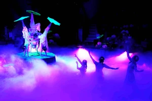 Sắc sen (tiết mục đạt giải nhất tại cuộc thi của Nhà hát Nghệ thuật Phương Nam). Ảnh: Thanh Hà