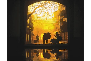 Bức Mùa thu Hà Nội của Nguyễn Duy Duy.