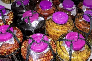 Rượu ngâm dược liệu, động vật nếu không sử dụng đúng cách, không có nguồn gốc rõ ràng sẽ gây ngộ độc, thậm chí tử vong. Ảnh: HUY HOÀNG 