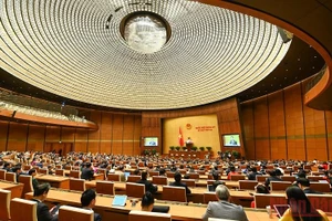 Toàn cảnh phiên bế mạc Kỳ họp thứ ba, Quốc hội khóa XV chiều 16/6. (Ảnh: DUY LINH)