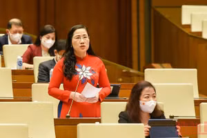 Đại biểu Quốc hội Nguyễn Thị Thủy (Bắc Kạn). (Ảnh: Linh Khoa)