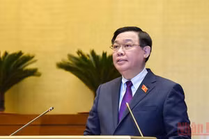 Chủ tịch Quốc hội Vương Đình Huệ. (Ảnh: Duy Linh)