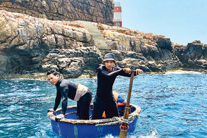 Những chấm đỏ bên bờ sóng