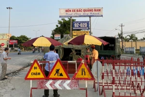 Công an tỉnh duy trì các chốt kiểm soát dịch trên địa bàn tỉnh.