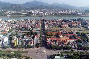 Một góc thành phố Hòa Bình.
