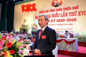 Đồng chí Lê Trường Lưu tái đắc cử Bí thư Tỉnh ủy Thừa Thiên Huế khóa 16, nhiệm kỳ 2020-2025.