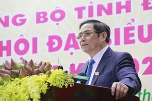 Đồng chí Phạm Minh Chính phát biểu chỉ đạo Đại hội Đảng bộ tỉnh Đồng Tháp.