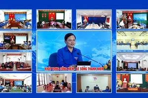 Bí thư thứ nhất Trung ương Đoàn Nguyễn Anh Tuấn đối thoại với đoàn viên, thanh thiếu nhi Việt Nam trong và ngoài nước.